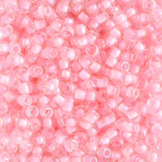 11/0 Color Lined Crystal Hot Pink - 10 grams
