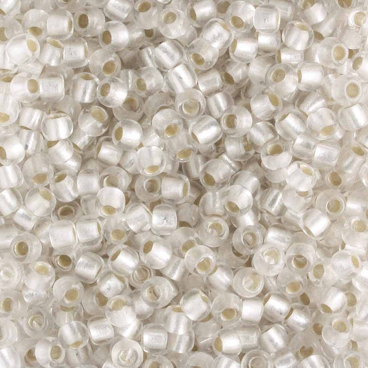 11/0 Silver Lined Frosted Crystal - 10 grams