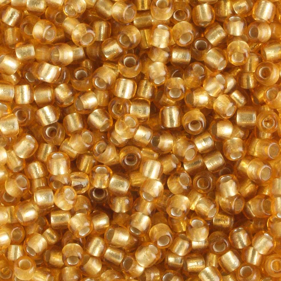 11/0 Silver Lined Frosted Topaz  - 10 grams