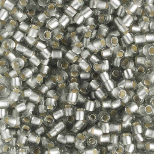 11/0 Silver Lined Frosted Black Diamond - 10 grams