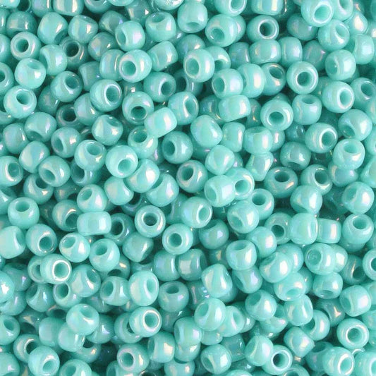 11/0 Opaque Rainbow Turquoise - 10 grams