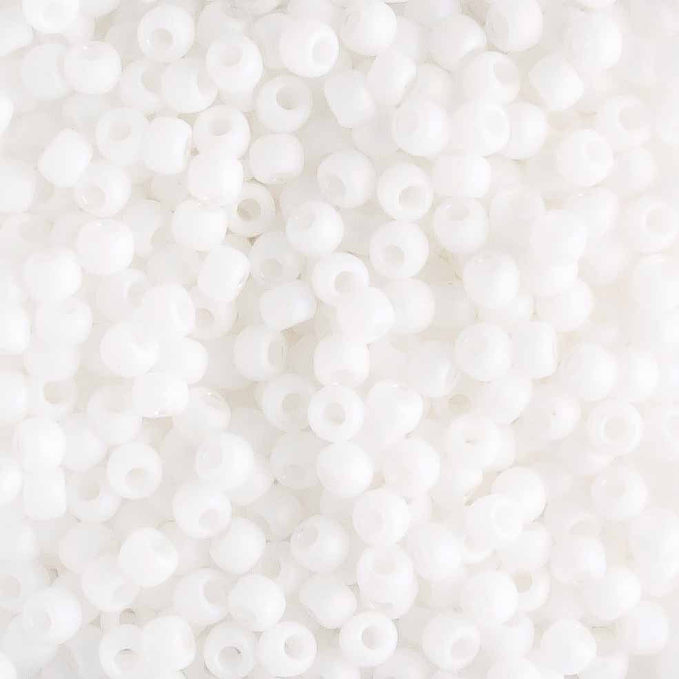 11/0 Matte Opaque Rainbow White - 10 grams