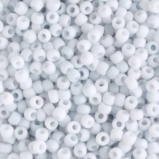 11/0 Opaque Pastel Frosted Light Gray - 10 grams