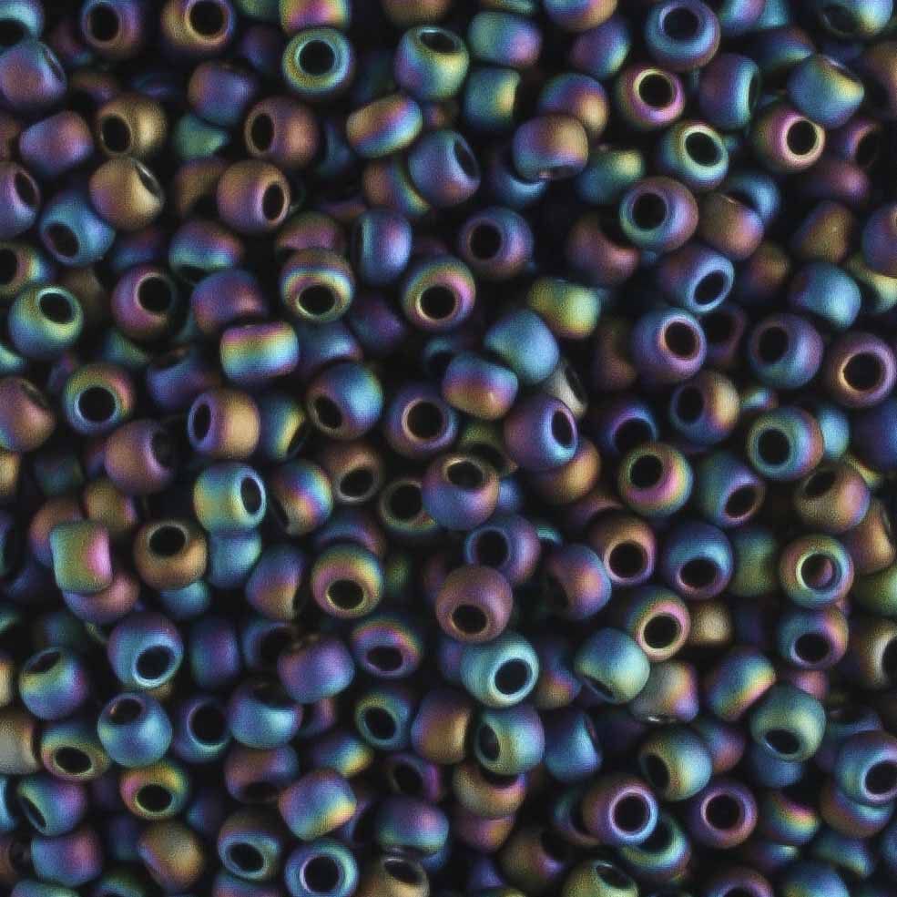 11/0 Opaque Frosted Rainbow Iris - 10 grams