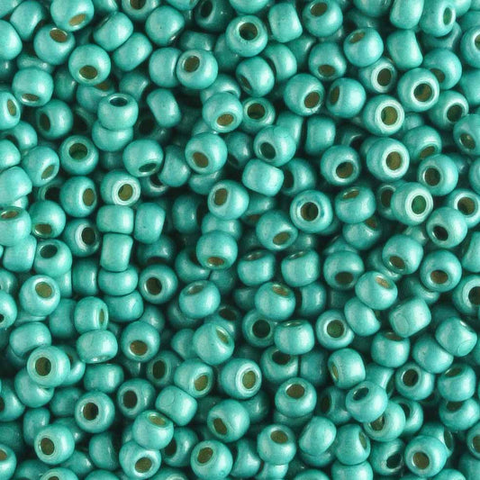11/0 PermaFinish Galvanized Frosted Turquoise - 10 grams