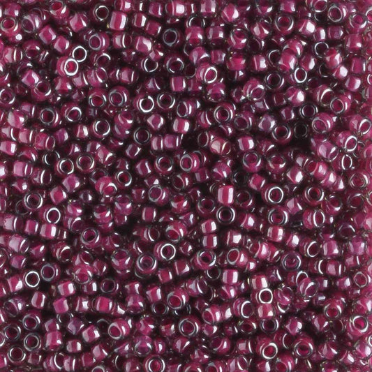 15/0 Color Lined Gray/Magenta - 5 grams