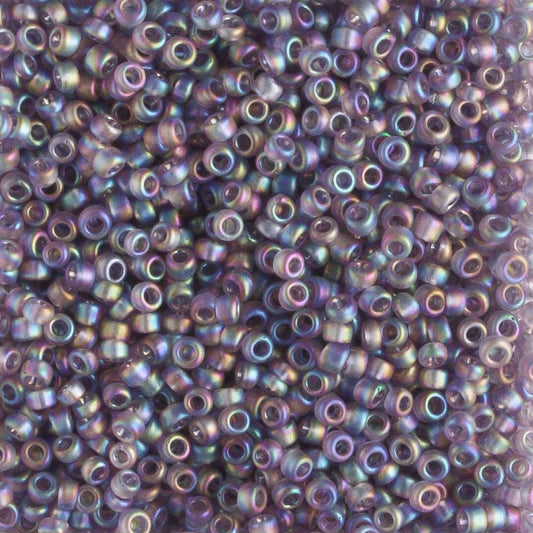 15/0 Transparent Rainbow Frosted Light Tanzanite - 5 grams