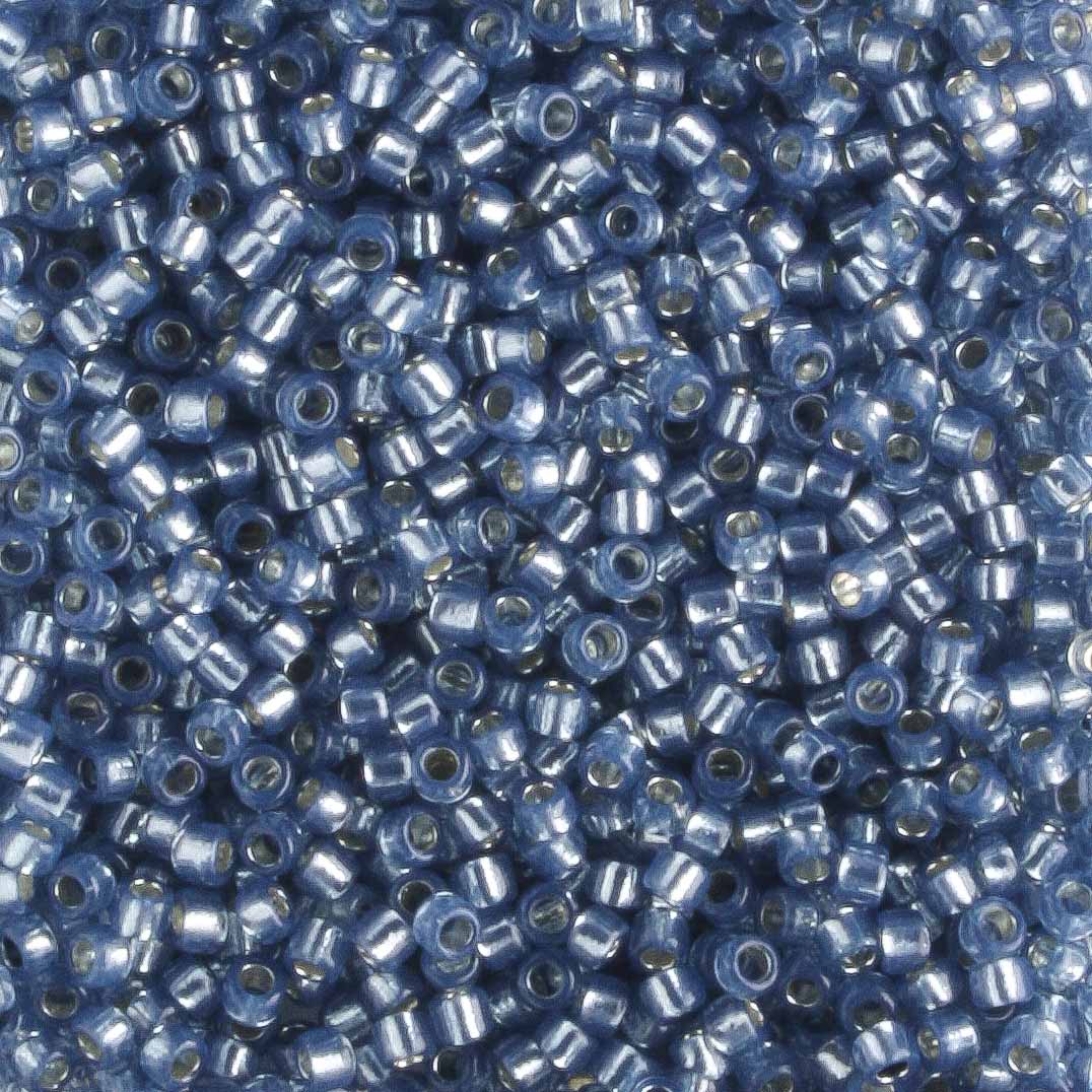 15/0 Silver Lined Milky Montana Blue - 5 grams