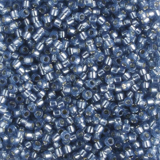 15/0 Silver Lined Milky Montana Blue - 5 grams