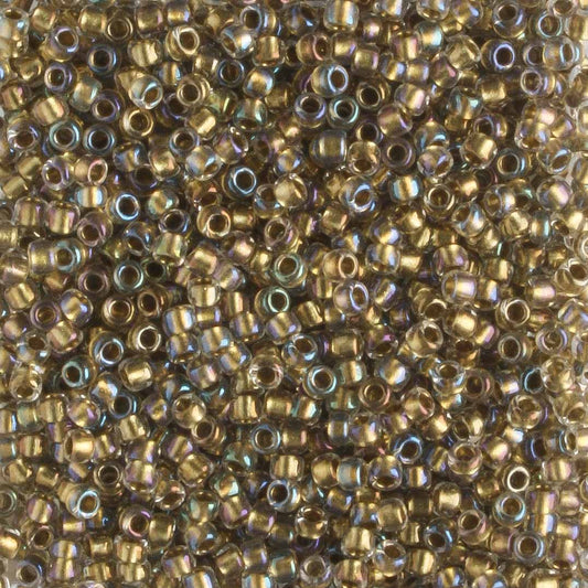 15/0 Color Lined Crystal Gold - 5 grams