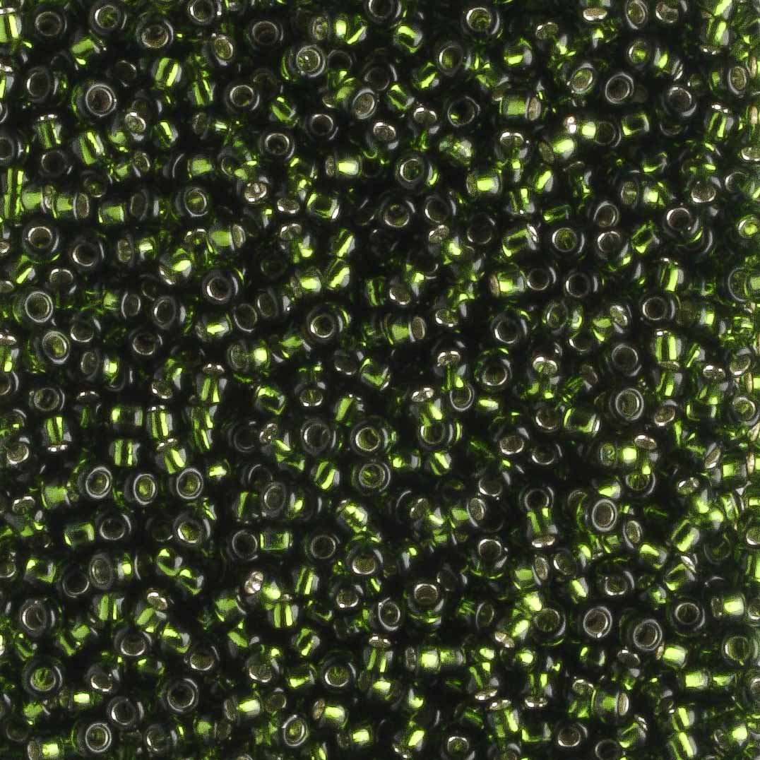 15/0 Silver Lined Olivine - 5 grams