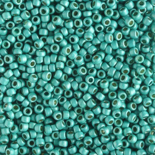 15/0 PermaFinish Galvanized Frosted Turquoise - 5 grams