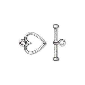 Toggle Clasp, Antique Silver