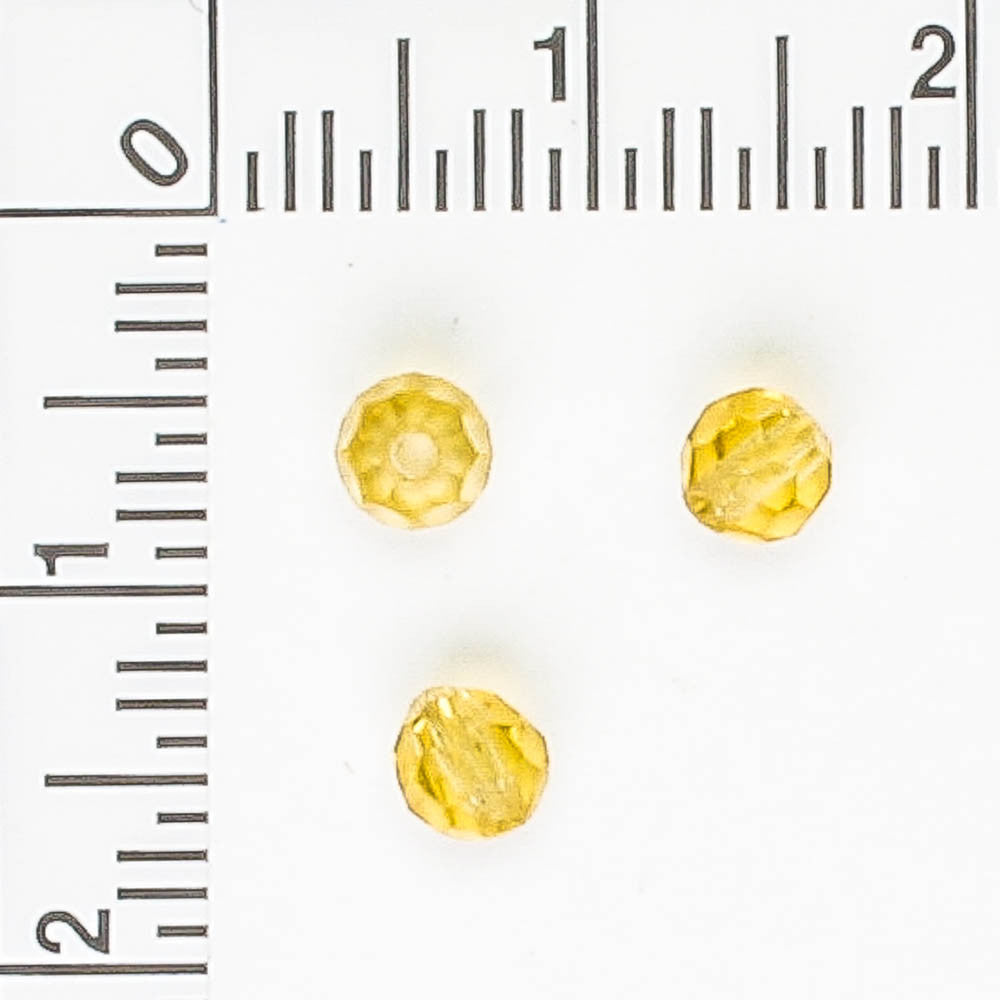 4mm Faceted Round Topaz - 100 beads