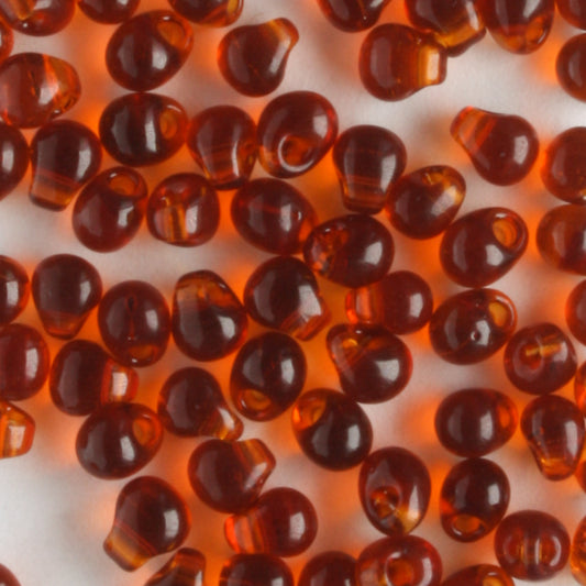 Fringe Bead, Dark Amber Yellow - 10 grams