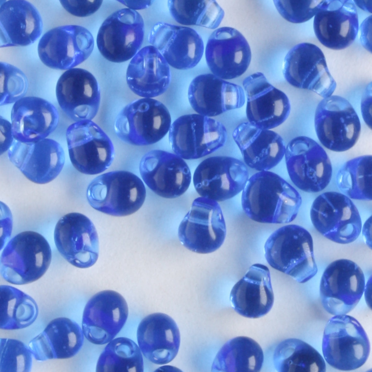 Fringe Bead, Transparent Medium Blue - 10 grams