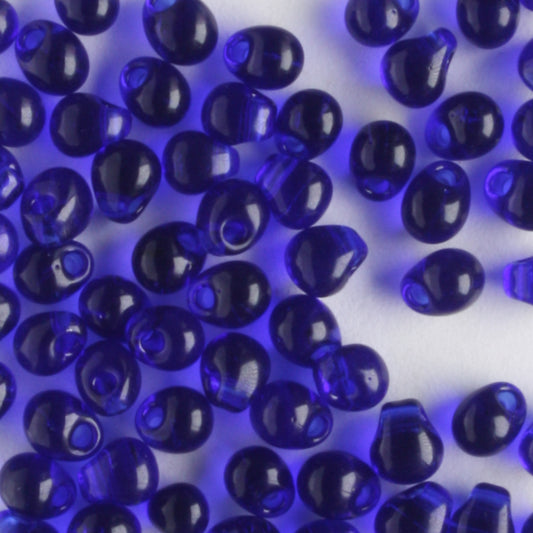 Fringe Bead, Transparent Cobalt - 10 grams