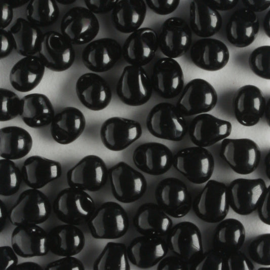 Fringe Bead, Opaque Black - 10 grams
