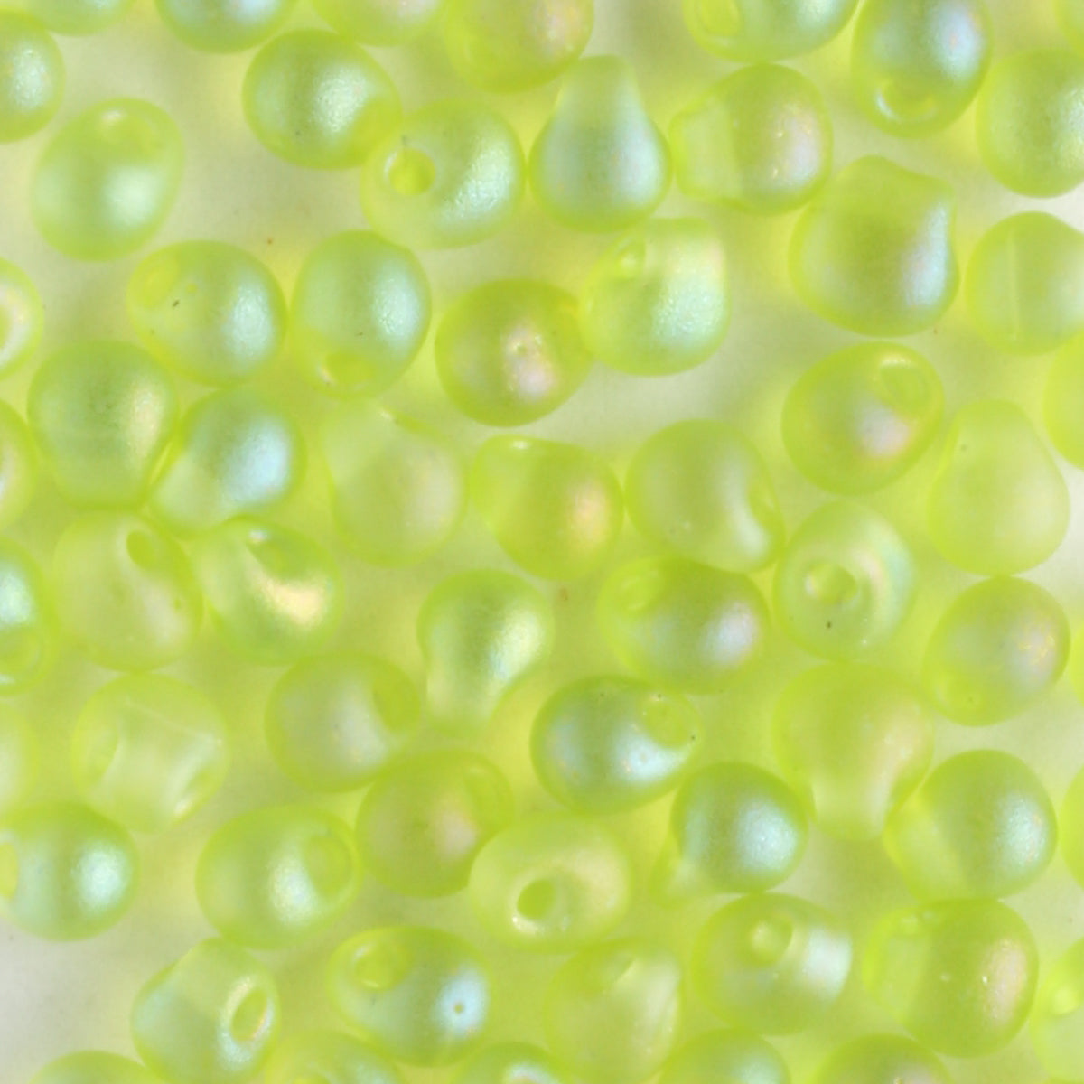 Fringe Bead, Rainbow Lime Green - 10 grams