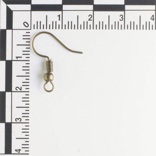 Earring, Antique Brass - 5 Pair