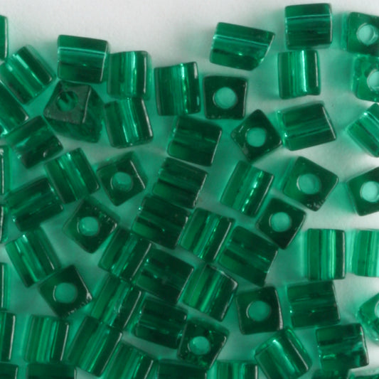 3mm Cube, Transparent Emerald - 10 grams
