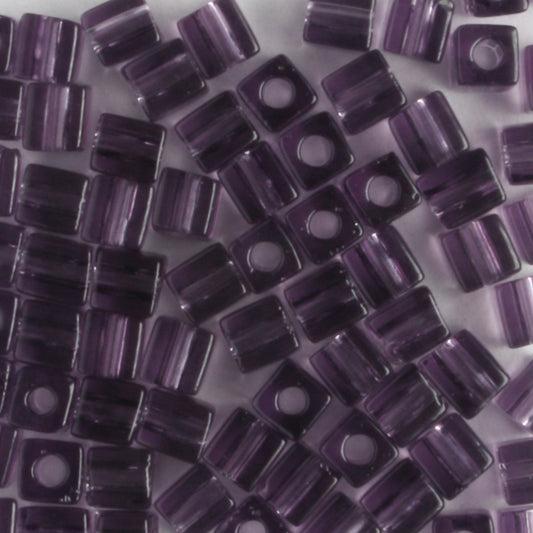 3mm Cube, Transparent Lavender - 10 grams