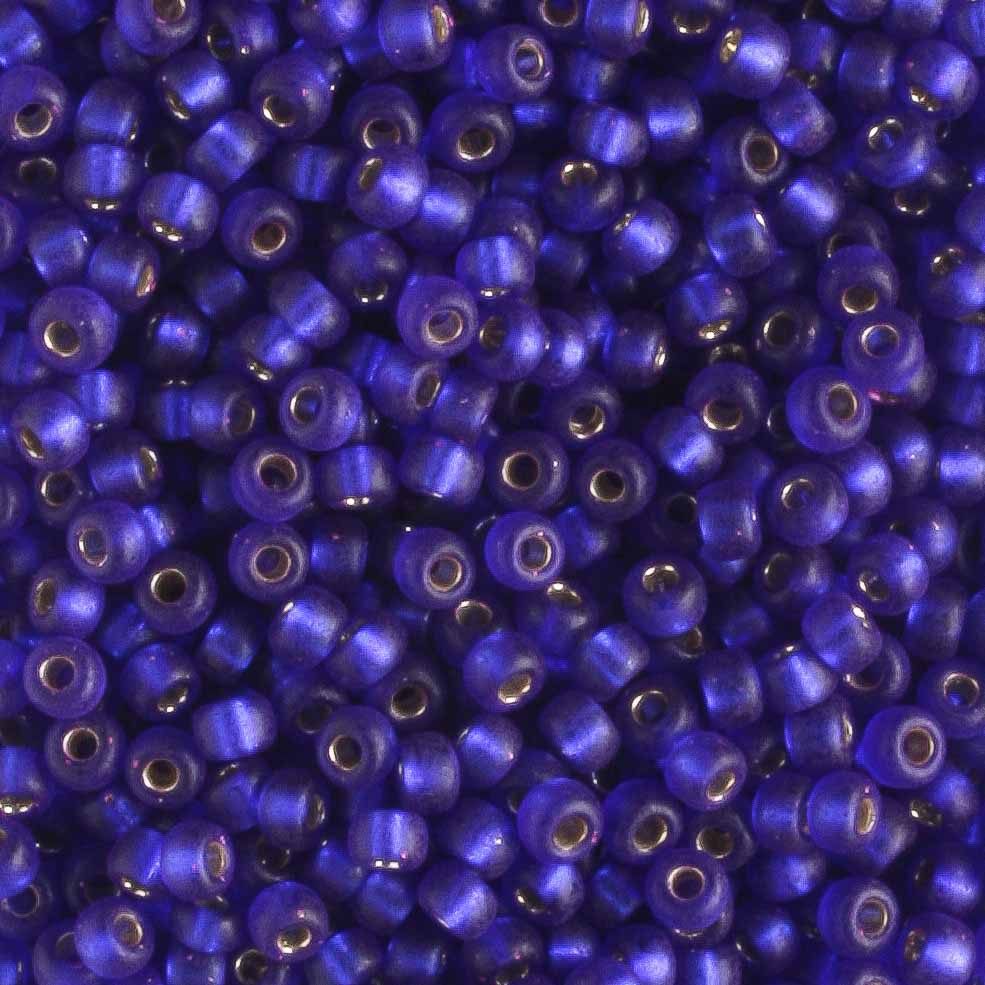 11/0 Silver Lined Matte Blue - 10 grams