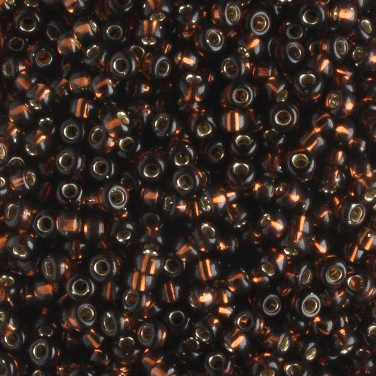 11/0 Silver Lined Brown - 10 grams