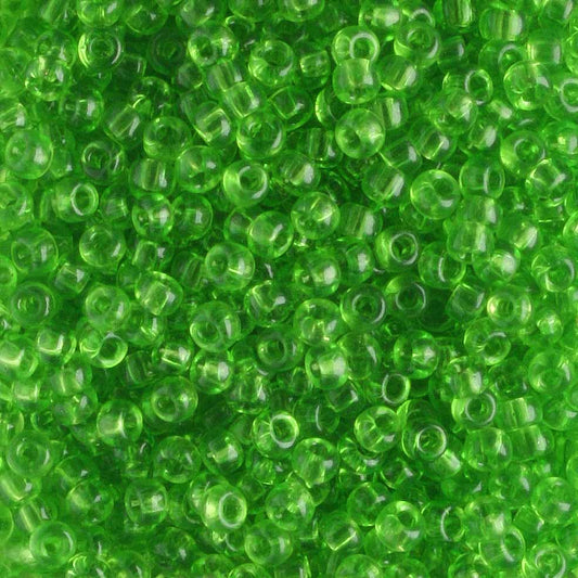 11/0 Transparent Grass Green - 10 grams