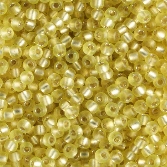 11/0 Silver Lined Yellow Green - 10 grams