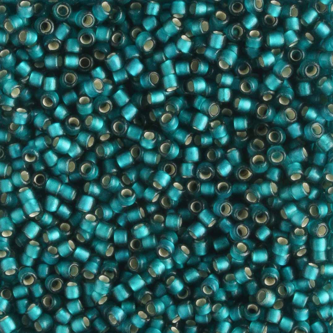 15/0 Silver Lined Matte Teal - 5 grams