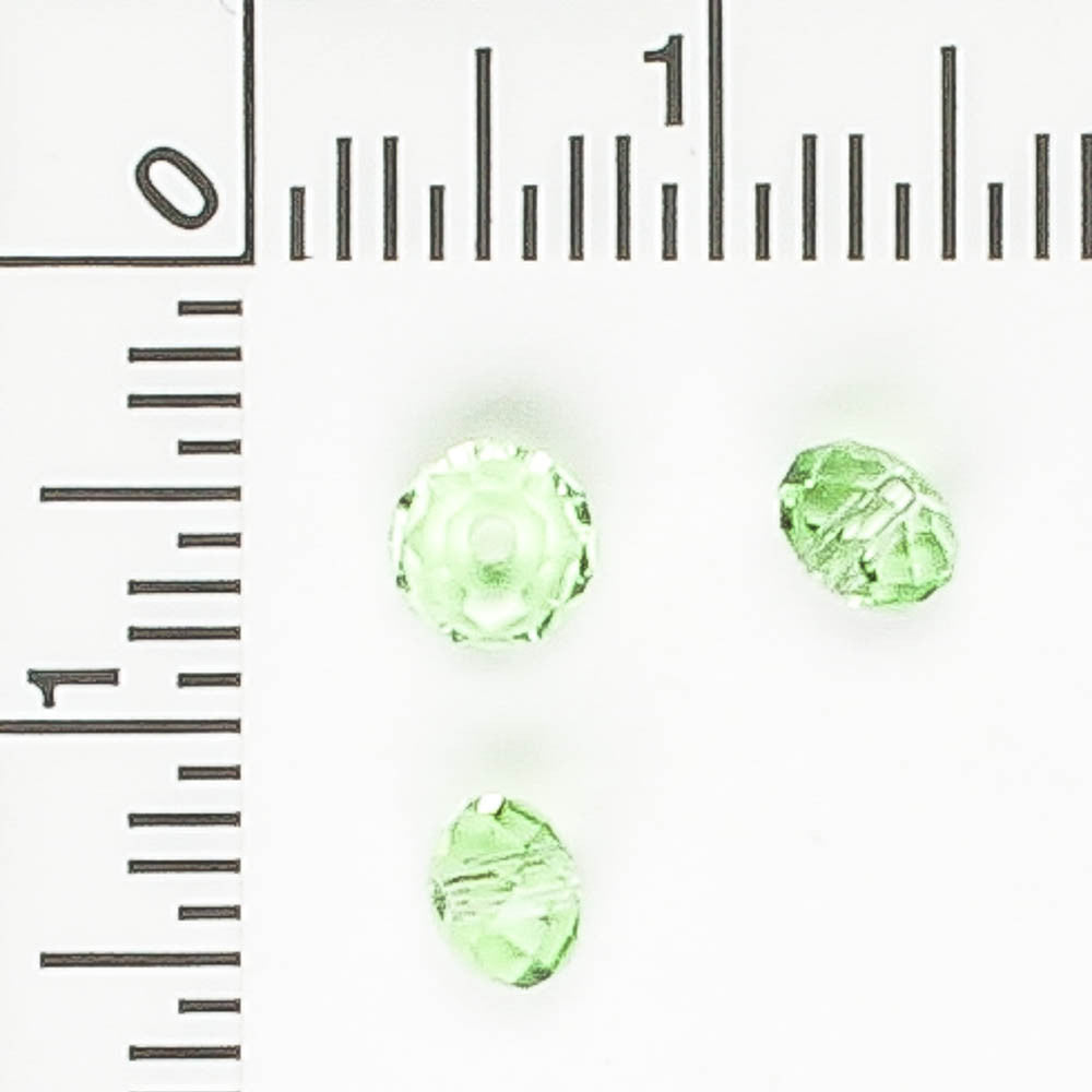 3x5mm Rondelle Light Green - 100 beads