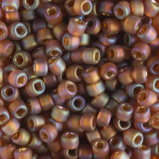 8/0 Silver Lined Frost Dark Topaz - 10 grams