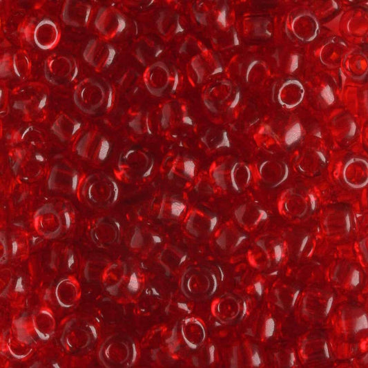 8/0 Transparent Dark Red - 10 grams