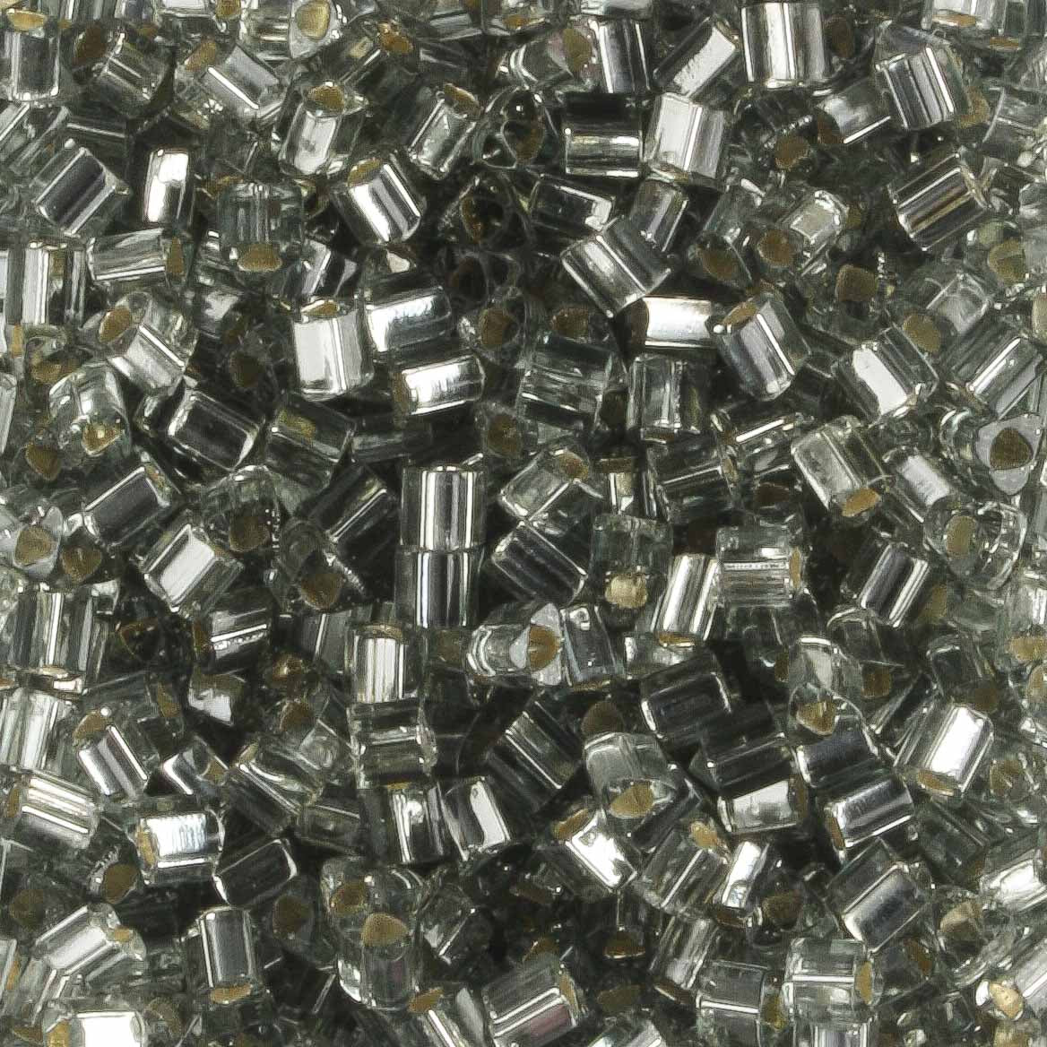 11/0 Triangle Silver Lined Gray - 10 grams