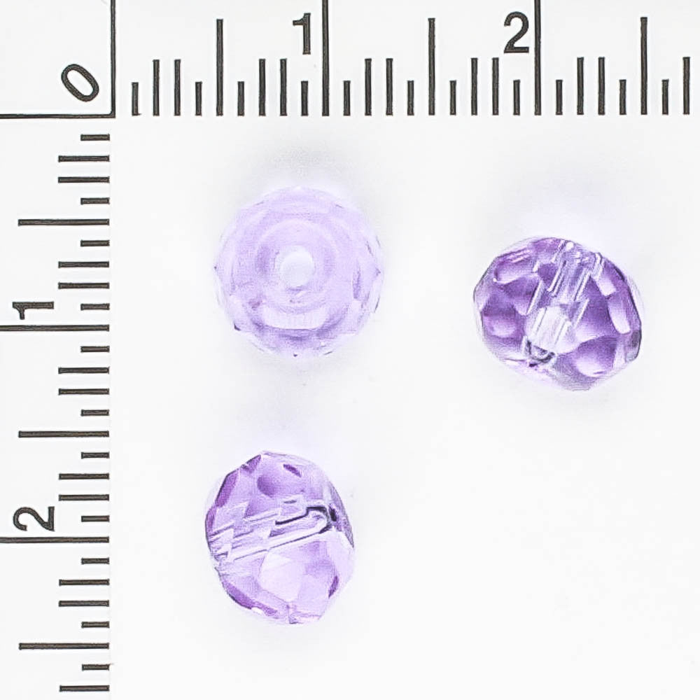 6x8mm Rondelle Lavender - 25 beads