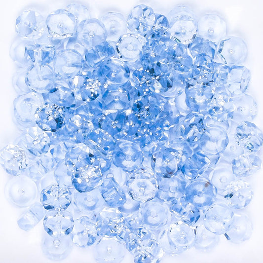 3x6mm Rondell Light Blue - 50 beads