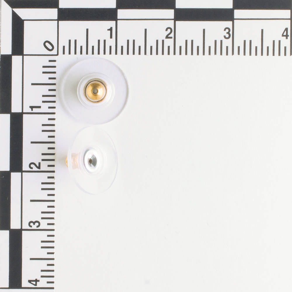 Earring Back, Gold and Plastic - 5 pair