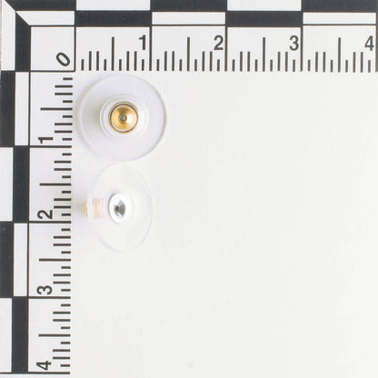 Earring Back, Gold and Plastic - 5 pair