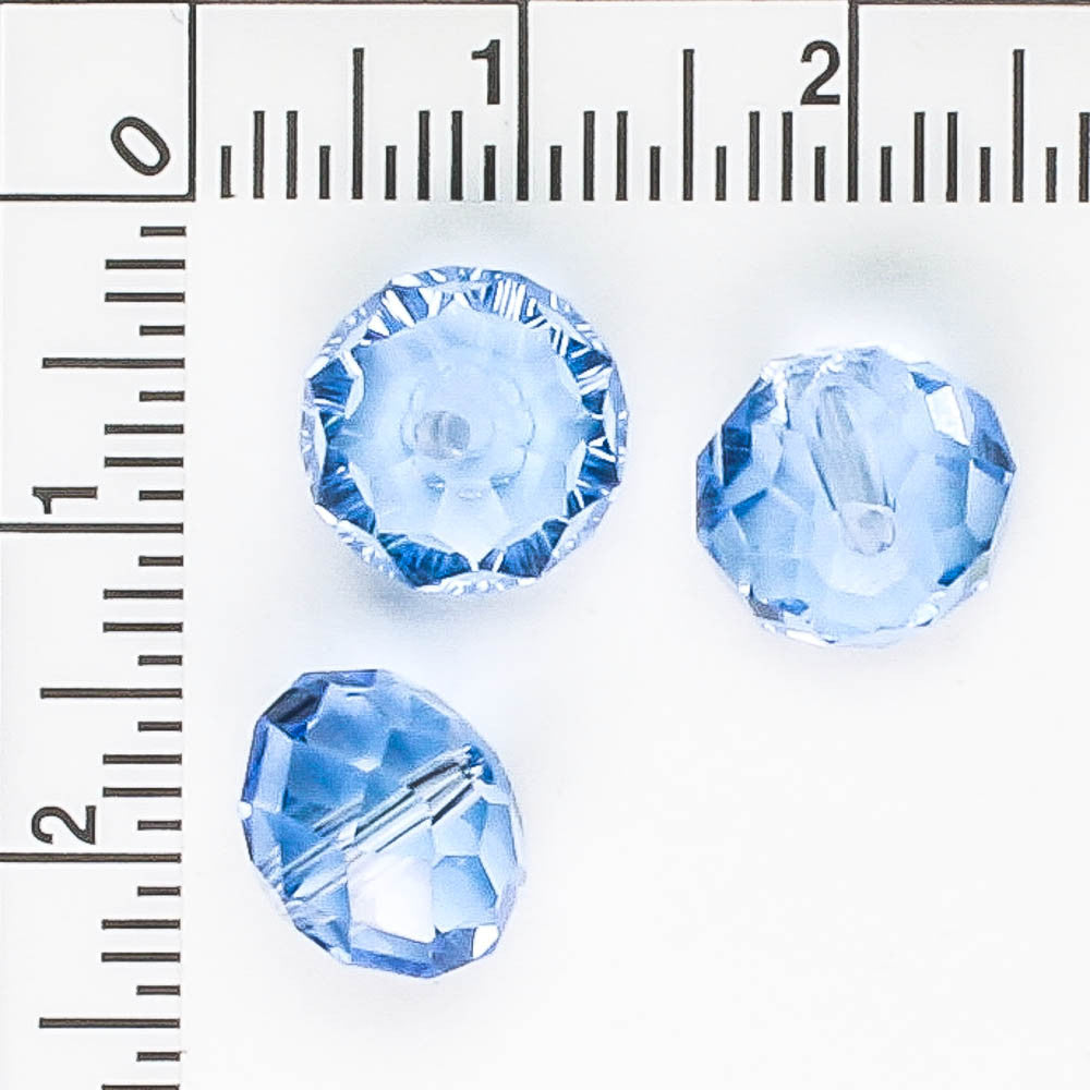 7x10mm Rondelle Light Blue - 25 beads