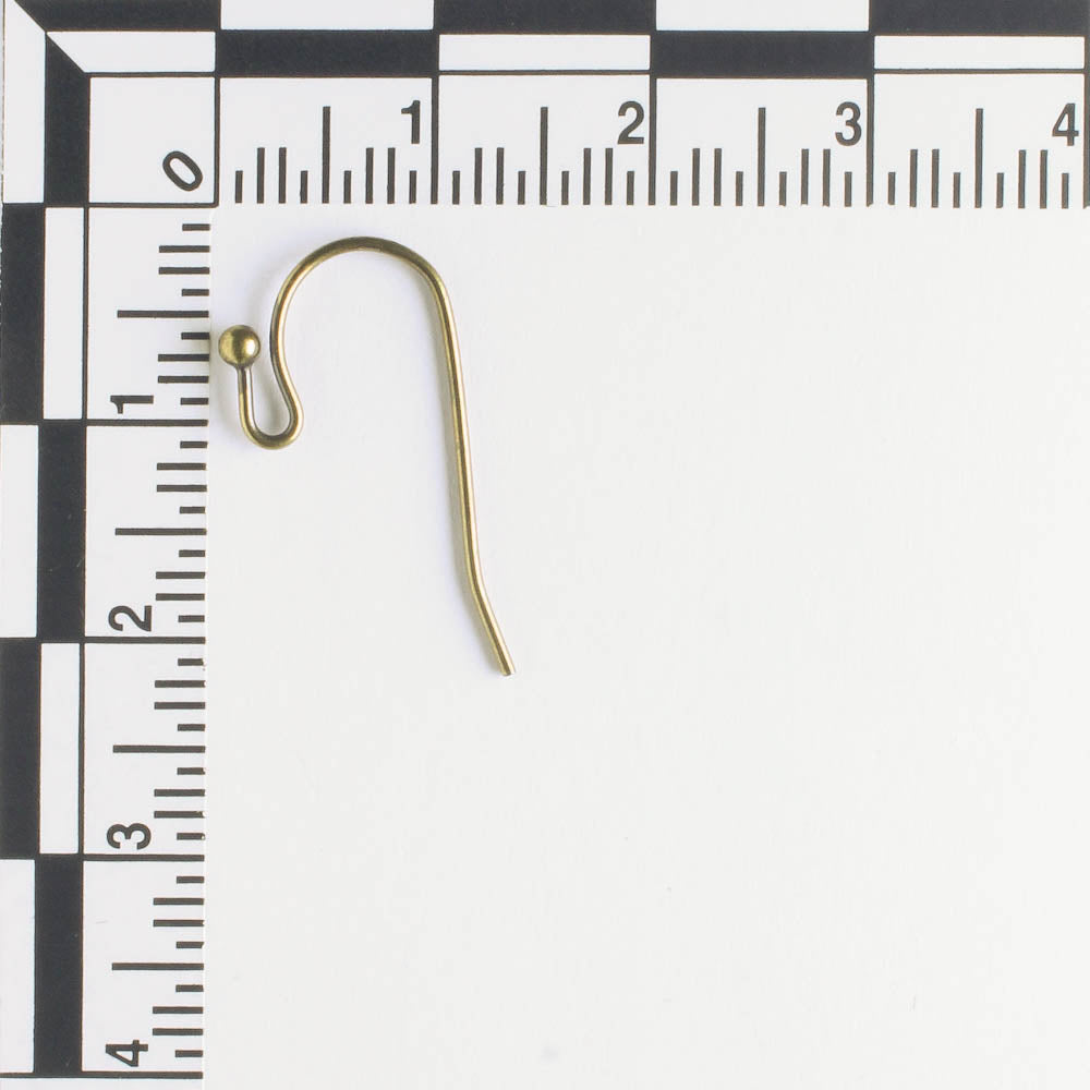 Earring, Antique Brass - 5 pair