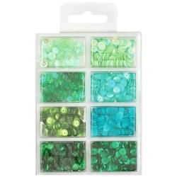 Sequins Asst. Green