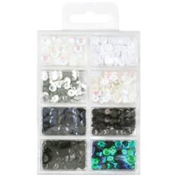 Sequins Asst. Black and White
