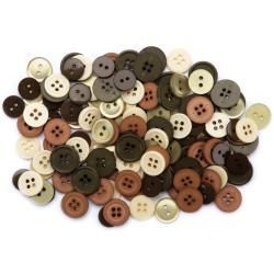 Button Nature Assortment - qty 140