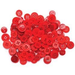Button Red Assortment - qty 140