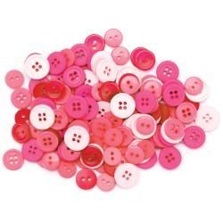 Button Pink Assortment - qty 140