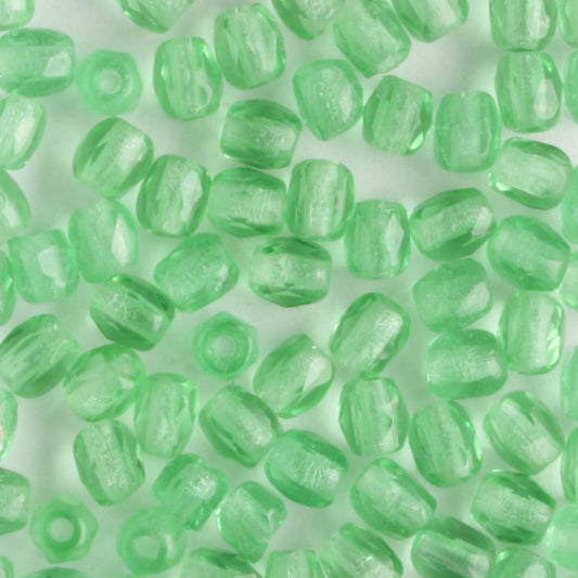 3mm Round Fire Polish Green - 100 beads