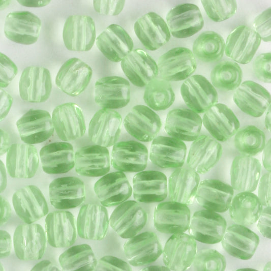 3mm Round Fire Polish Peridot Green - 100 beads