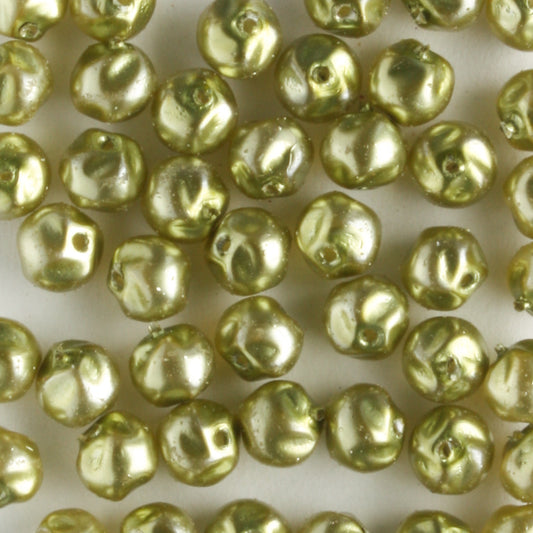 4mm Baroque Glass Pearls Mint - 100 beads