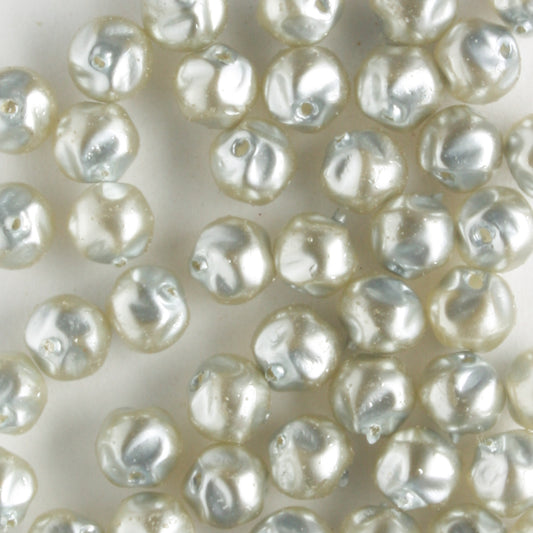 4mm Baroque Glass Pearls Sapphire - 100 beads